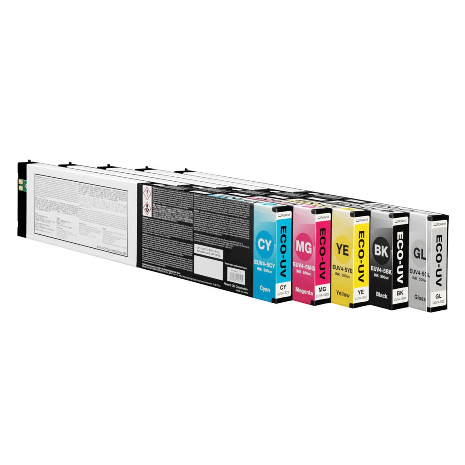 Roland DG ECO-UV4 500cc Ink Cartridges