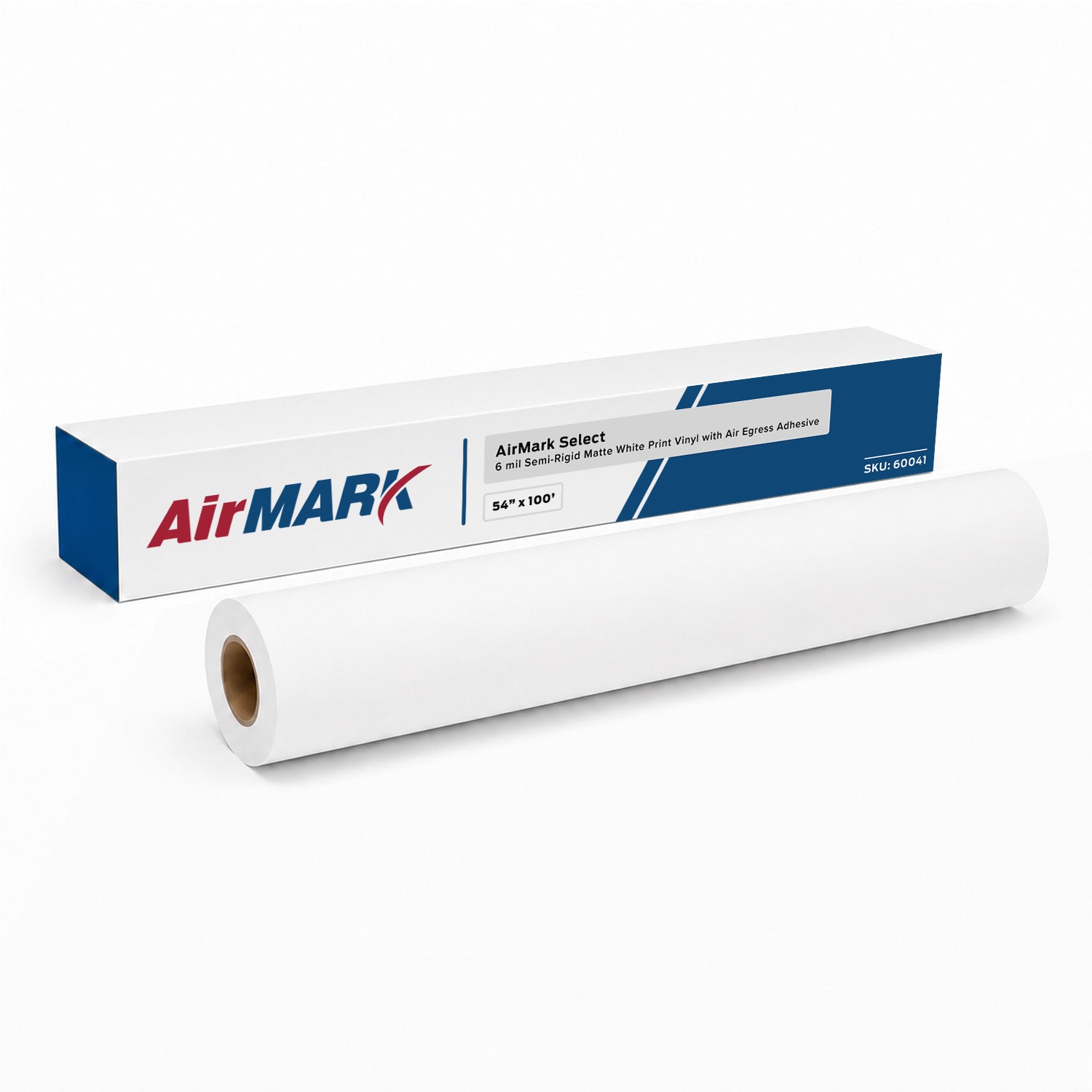 AirMark Select 6 mil Semi-Rigid White Print Vinyl with Air Egress Adhesive