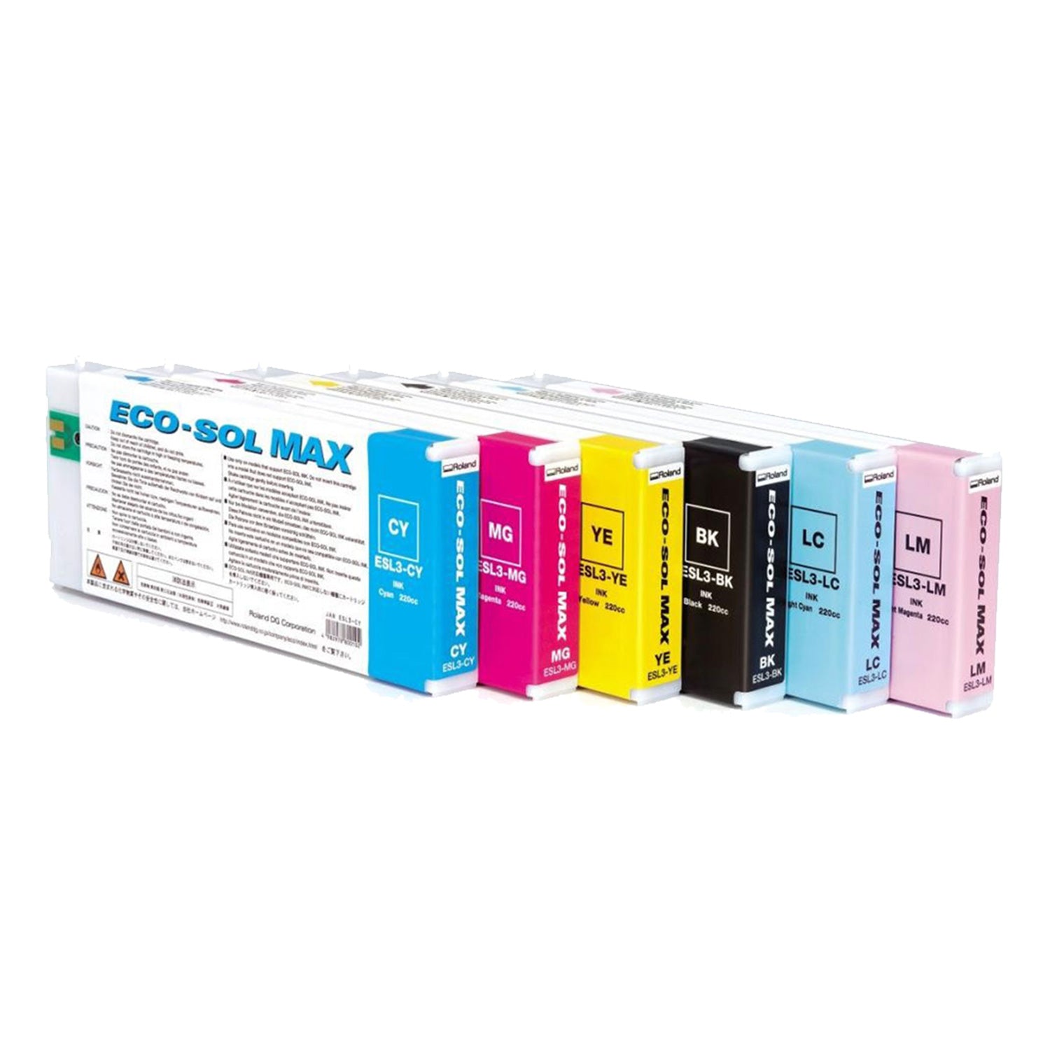 Roland DG ECO-SOL MAX Inks, 220cc Cartridges