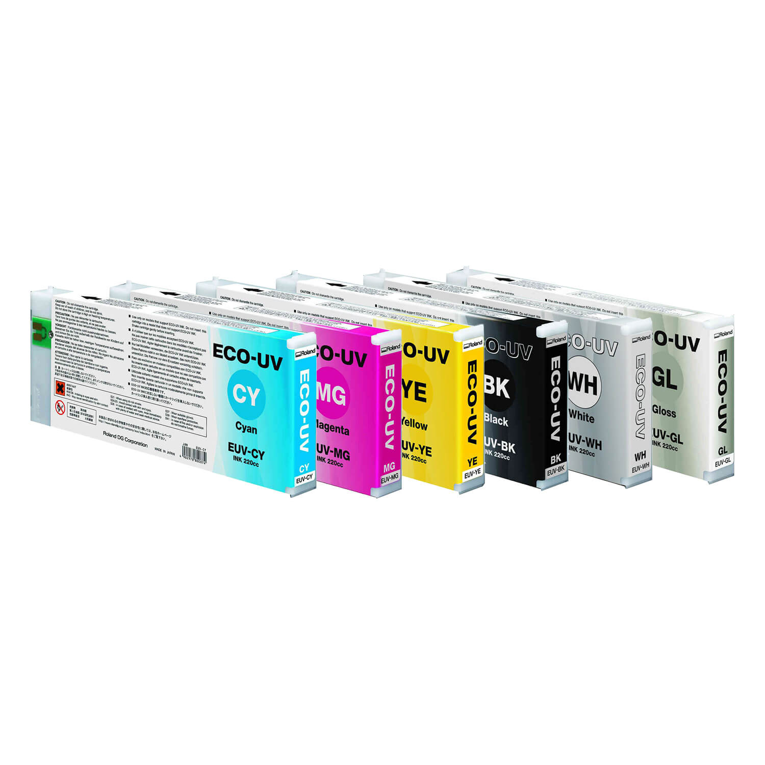 Dgexpress Ink Roland Roland DG ECO-UV Ink Cartridges | 220cc Replacement Ink Cartridges